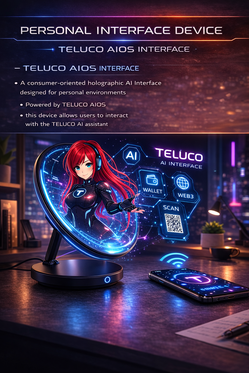 Concept illustration of personal TELUCO AIOS interaction environments